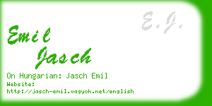 emil jasch business card